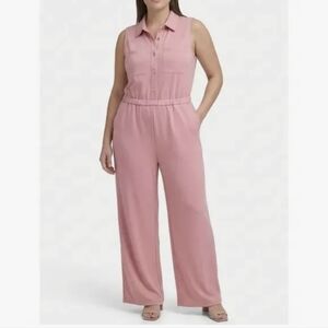 Merokeety. Women's Pink Sleeveless Jumpsuit. Size Large. NWT.